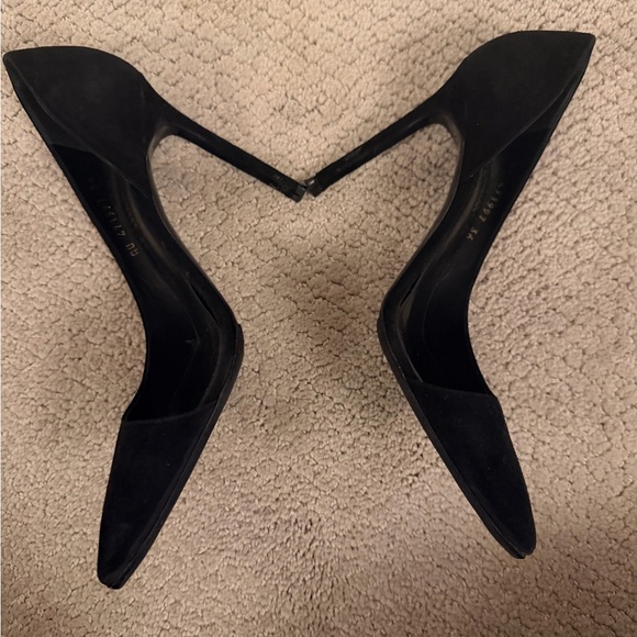 Saint Laurent Black Suede Heels - Picture 2 of 4
